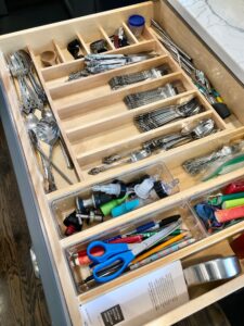 Kitchen Remodel Upgrade Ideas: Silverware dividers inside organized silverware drawer