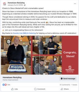 Hometown Restyling congrats steve