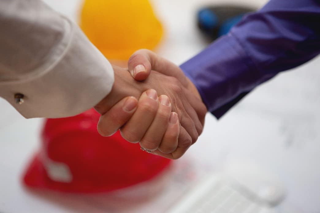 Shaking hands