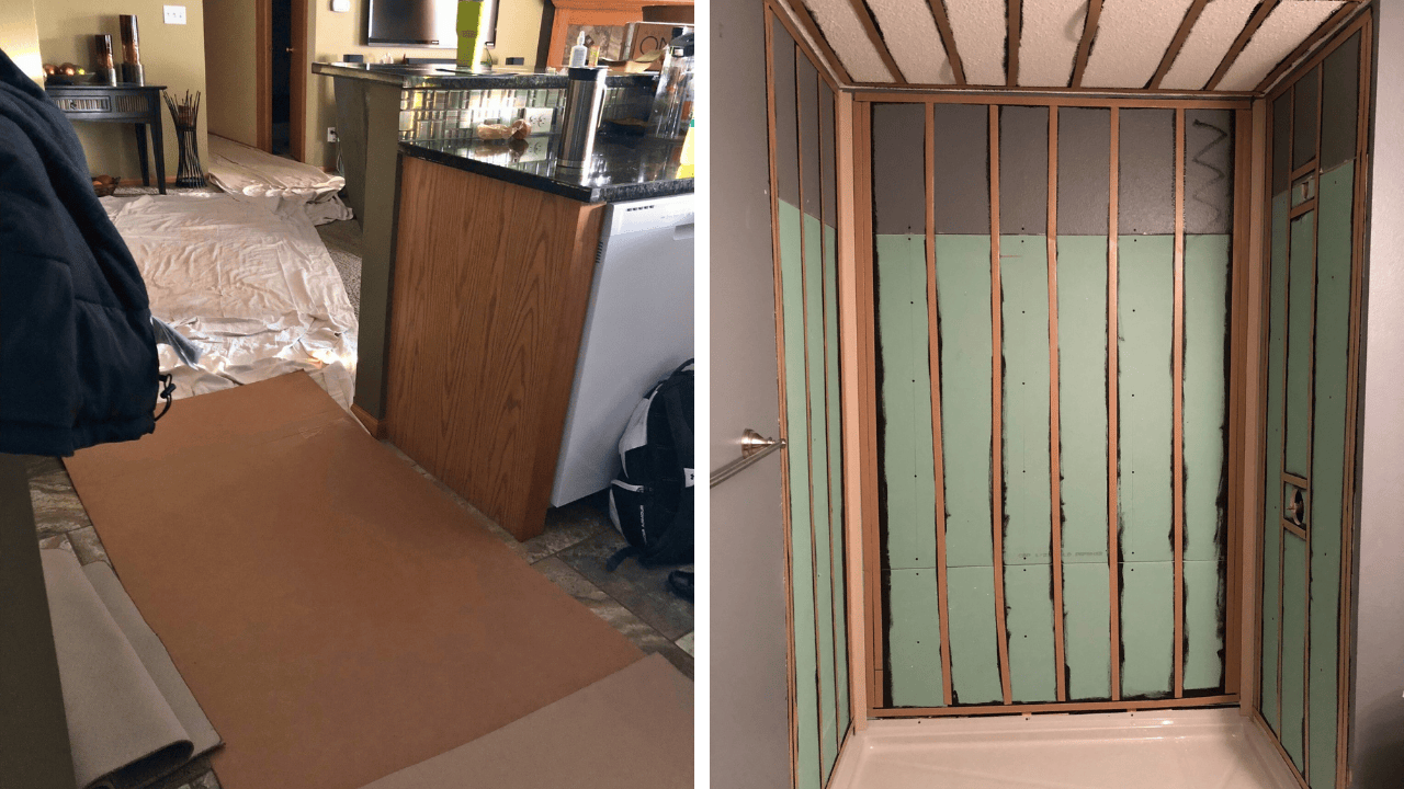 Hometown Restyling Installation Prep for Bath Planet Bathroom Installation